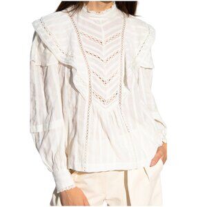 Isabel Marant Etoile Reign Blouse size 34 XS off white ruffle top